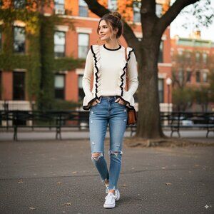 The Fifth Label Transcript Knit Sweater Cream